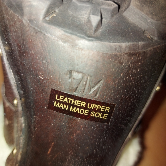 ❣️Ladies Michael kors Fairbanks Sherpa Lined Brown Heeled Mules (#371) - Picture 4 of 12